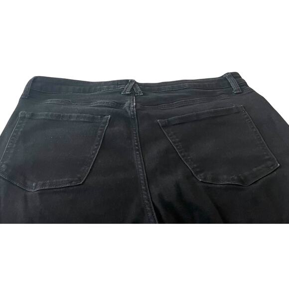 LAUREN CONRAD HI-RISE STRAIGHT LEG JEANS, WOMEN, 16 SKINNY-BLACK, 4 FRONT BUTTON - Picture 6 of 12